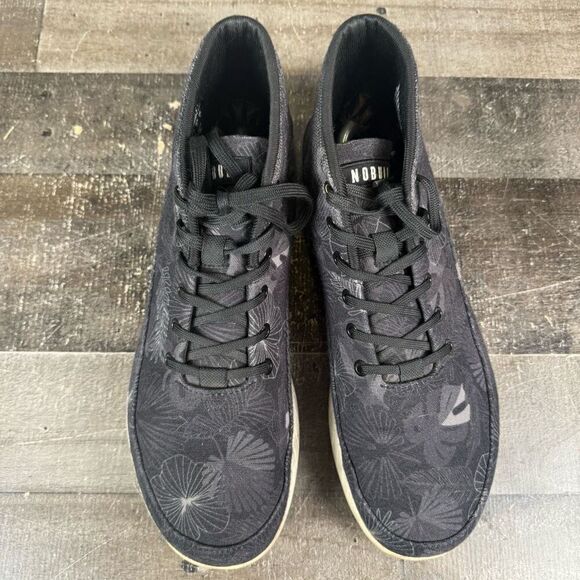 Nobull Mens 13 Womens 14.5 Unisex Mid Canvas Oasis Trainer Sneakers Shoes Black